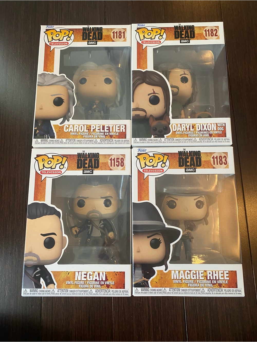 Funko Pop! 4 pack The Walking Dead Carol, Daryl, Negan & Maggie